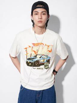 max - Off White Urb_N Men Oversized Hot Wheels Printed T-Shirt