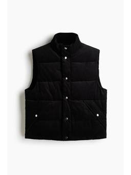 H&M - Men Black Corduroy Puffer Gilet