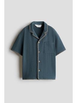 H&M - Boys Turquoise Cotton Resort Shirt