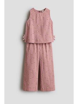 H&M - Girls Pink 2-Piece Cotton Seersucker Set