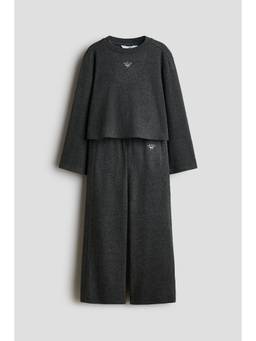 H&M - Girls Grey 2-Piece Fine-Knit Set