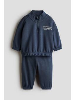 H&M - Boys Blue 2-Piece Brushed-Inside Sweatshirt Set