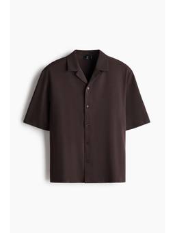H&M - Men Brown Regular Fit Jersey Resort Shirt