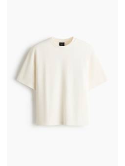 H&M - Men Beige Relaxed Fit T-Shirt
