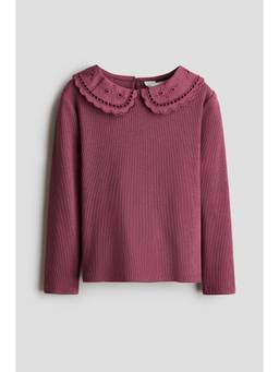 H&M - Girls Purple Collared Top