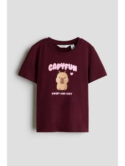 H&M - Girls Red Printed T-Shirt