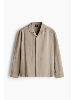 H&M - Men Beige Relaxed Fit Resort Shirt
