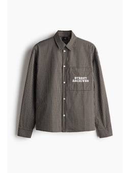 H&M - Men Green Relaxed Fit Printed Cotton Poplin Shirt