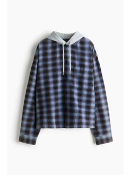 H&M - Men Blue Hooded Overshirt
