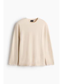 H&M - Men Beige Relaxed Fit Textured-Knit Jumper
