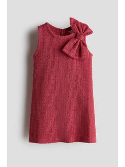 H&M - Girls Red Bow-Detail Shift Dress