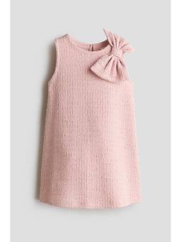 H&M - Girls Pink Bow-Detail Shift Dress