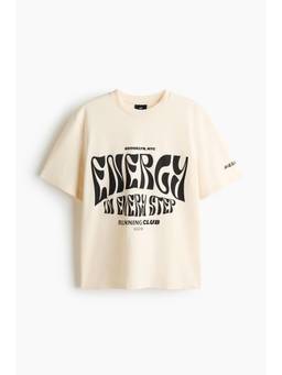 H&M - Men White Regular Fit Printed T-Shirt