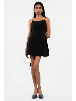 COLOR CAPITAL - Women Black Poly/Spandex Solid Dress