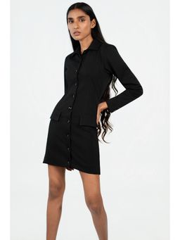 COLOR CAPITAL - Women Black Poly/Spandex Solid Dress