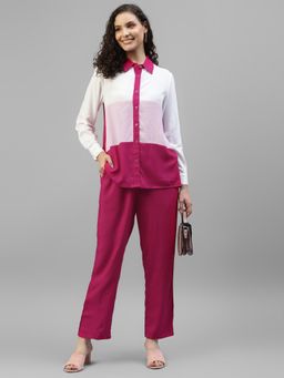 Deebaco - Women Multi-Color Rayon Solid Shirt With Trouser