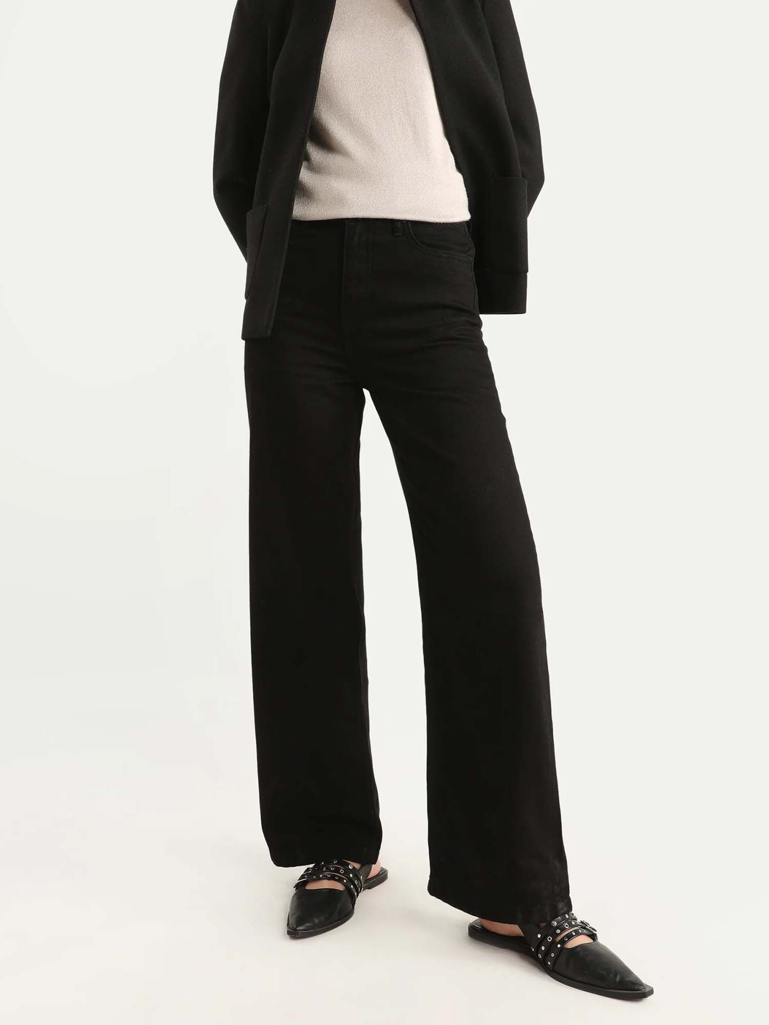 rareism Black Solid Straight Fit Jeans-picture-15