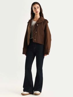 RAREISM - Navy Blue Solid Relaxed Carrot Fit Jeans