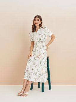 Latin Quarters - Women White Polyester Printed Dress
