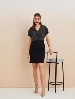Latin Quarters - Women Black Nylon Solid Dress