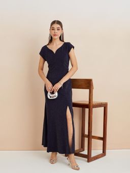 Latin Quarters - Women Blue Polyester Solid Dress