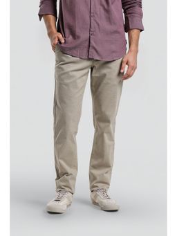 Crocodile - Cotton Blend Slim Fit Stretchable Grey Pant