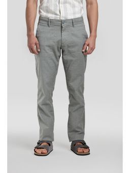 Crocodile - Slim Fit Classic Chambray Fabric Grey Pant
