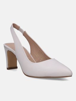 BAGATT - Blade White Women Leather Sling Back Heels