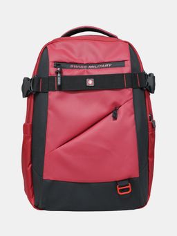 Swiss Military - Unisex Brand Logo Contrast Detail Backpack - Red