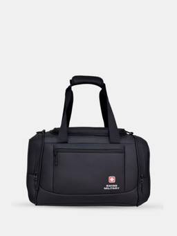 Swiss Military - Sports or Gym Duffel Bag with Detachable Strap - Black