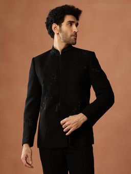 KISAH - Men Silk Blend Embroidered Elegant Jodhpuri Bandhgala