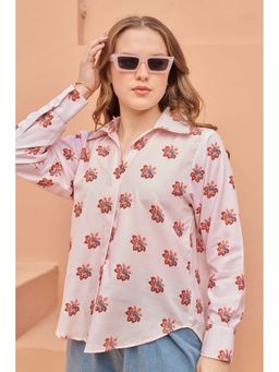 Pasha India - Pink Floral Regular Fit Shirt