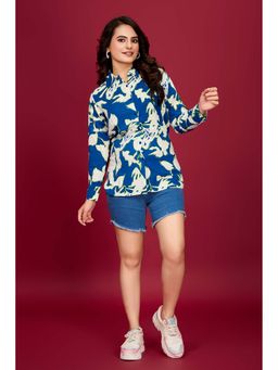 KAFTANIZE - Blue Abstract Regular Fit Shirt