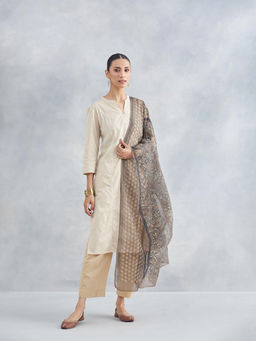 Fabindia - Women Beige Printed Dupatta