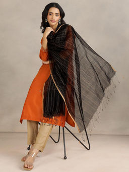 Fabindia - Women Black Woven Dupatta