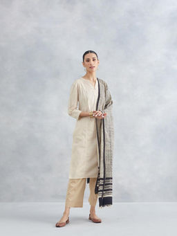 Fabindia - Women Beige Printed Dupatta