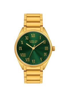 Carlos Philip - Men Roman Classic Green Dial Analog Watch with Roman Numeral (M)