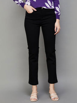 Xpose - Women Black Comfort Bootcut High-Rise Stretchable Jeans
