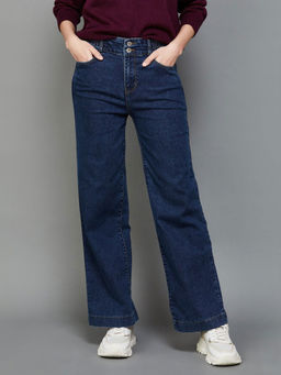 Xpose - Women Navy Blue Comfort High-Rise Stretchable Jeans