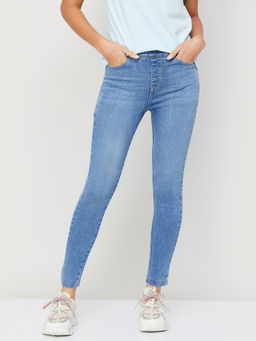 Xpose - Women Xpose Blue High-Rise Slim Fit Jeggings