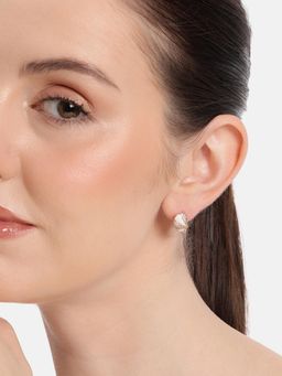 Estele - White Enamel Hoop Earrings