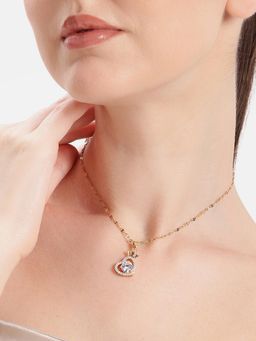 Estele - Gold Plated Heart Pendant Necklace