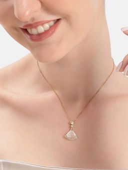Estele - Gold Plated Triangle Shape Pendant