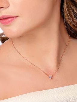 Carlton London - 18Kt Plated Heart Necklace