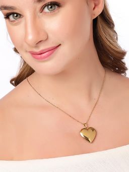 Carlton London - Gold Plated Openable Heart Necklace