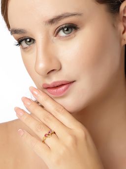 Carlton London - Gold Plated Bow Ring