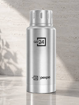 Go24 - Silver Cameo Cameo Stainless Steel 3 Layer Insulated Flask - 300ml