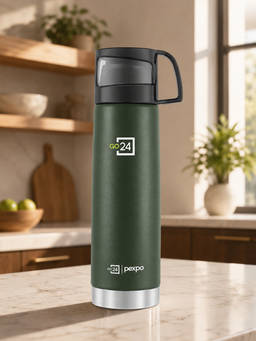 Go24 - Fererro Military Green Fererro Stainless Steel 3 layer Insulated Regular Flask - 500ml