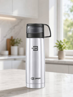 Go24 - Fererro Silver Fererro Stainless Steel 3 layer Insulated Regular Flask - 500ml