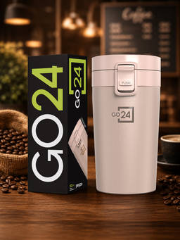 Go24 - Cocoa Beige Cocoa Stainless Steel 3 layer Insulated Coffee Tumbler - 260ml